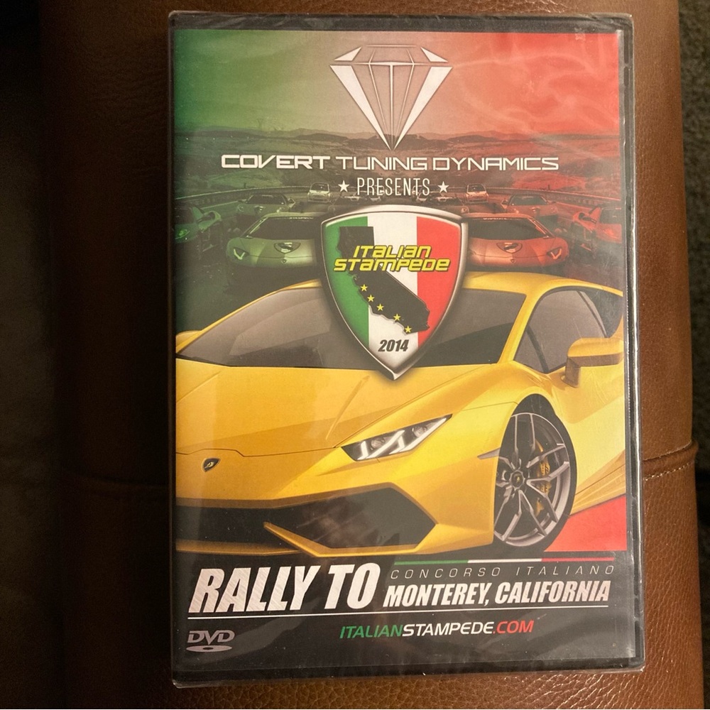 COVERT TUNING DYNAMICS ITALIAN STAMPEDE (DVD, 2014) Rally to Monterey, CA  NEW